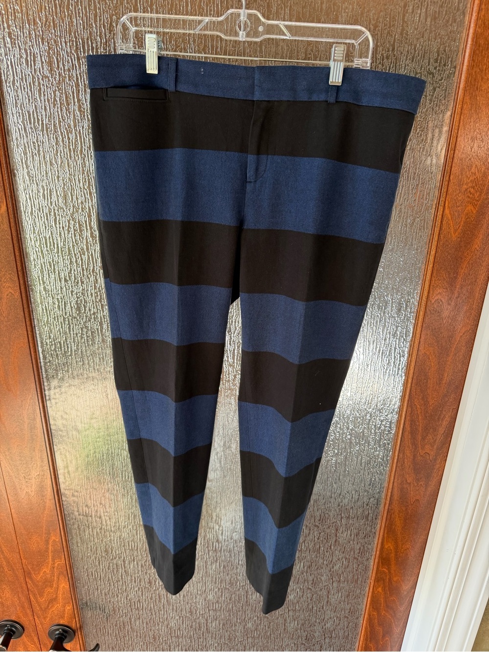Banana Republic Bold Stripe Dress Pants Navy/Black Size 14
